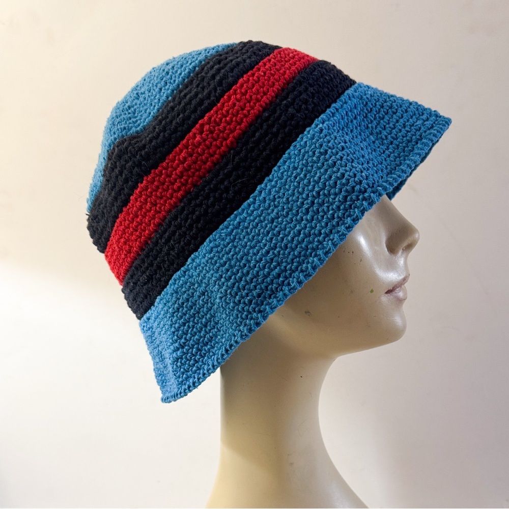 Hand-crocheted bucket hat. NWOT